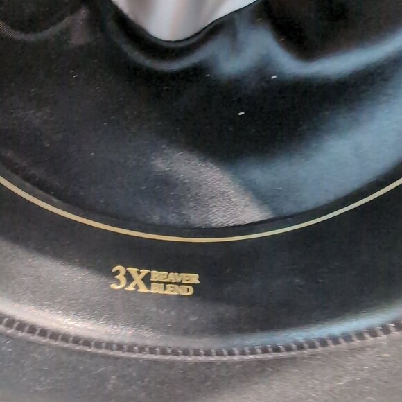 MHT Westerns Black 3X Beaver Blend Cowboy Hat – Men’s 7 3/8 - Picture 9 of 9